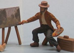 Arttista Man swinging sledgehammer #1196 O Scale On30 figures people artista 