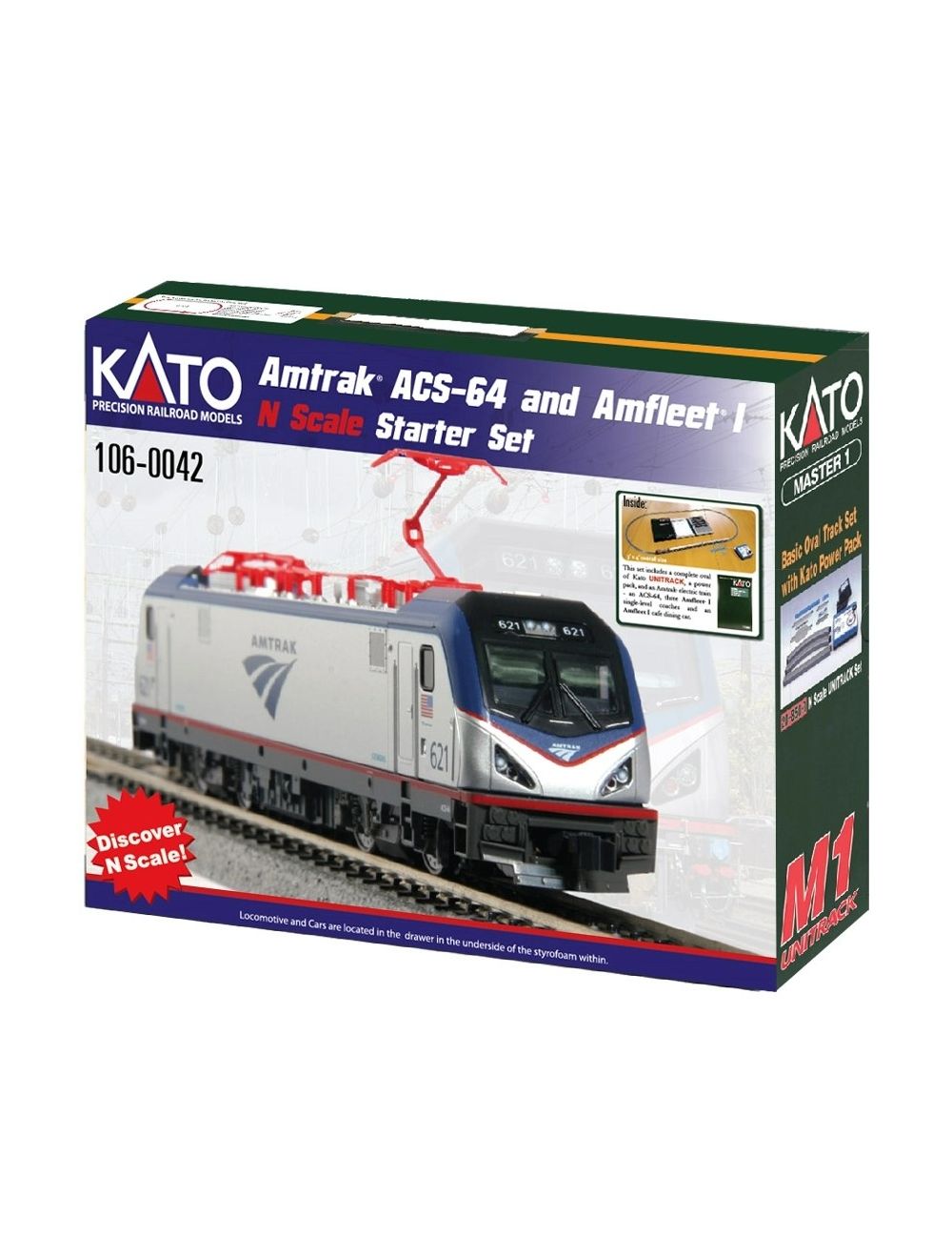 kato 1060042 amtrak acs 64 starter set